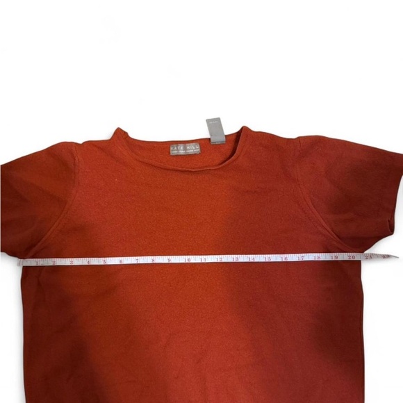 Kate Hill Rust Orange Merino Wool Sweater TShirt - Picture 5 of 7